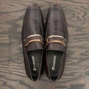 Barioni mens leather slip-ons